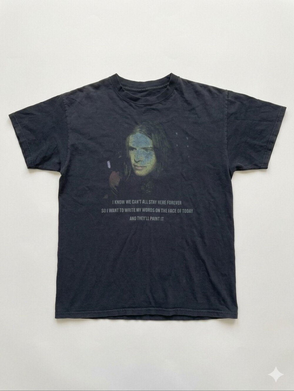 Vintage 90s Blind Melon Shannon Hoon Photo Graphic Lyrics Tribute Band T-shirt M